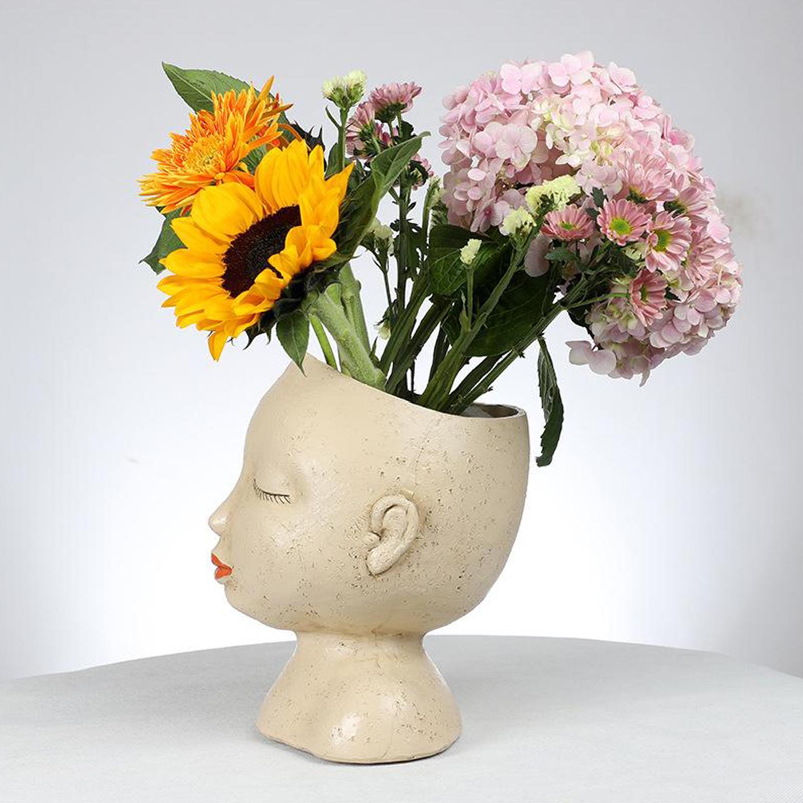 Resin Flower Planter Garden Plant Bucket Pot Home Decor Flowerpot Holder