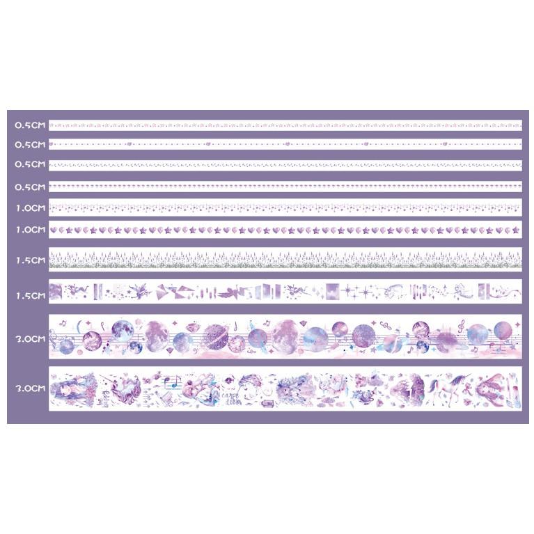 Washi Tape Set Vintage Làm Bullet Journal Nhiều Chủ Đề Băng Keo Hình Dán Dễ Thương Washitapes Cute