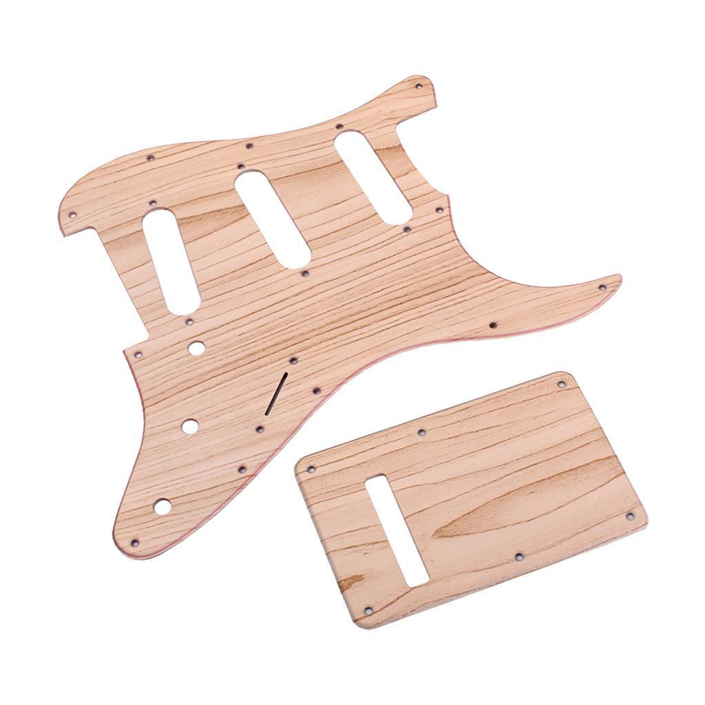 Vintage Style SSS Wood Pickguard Guitar 3 Ply With Backplate For Electric Guitar ST