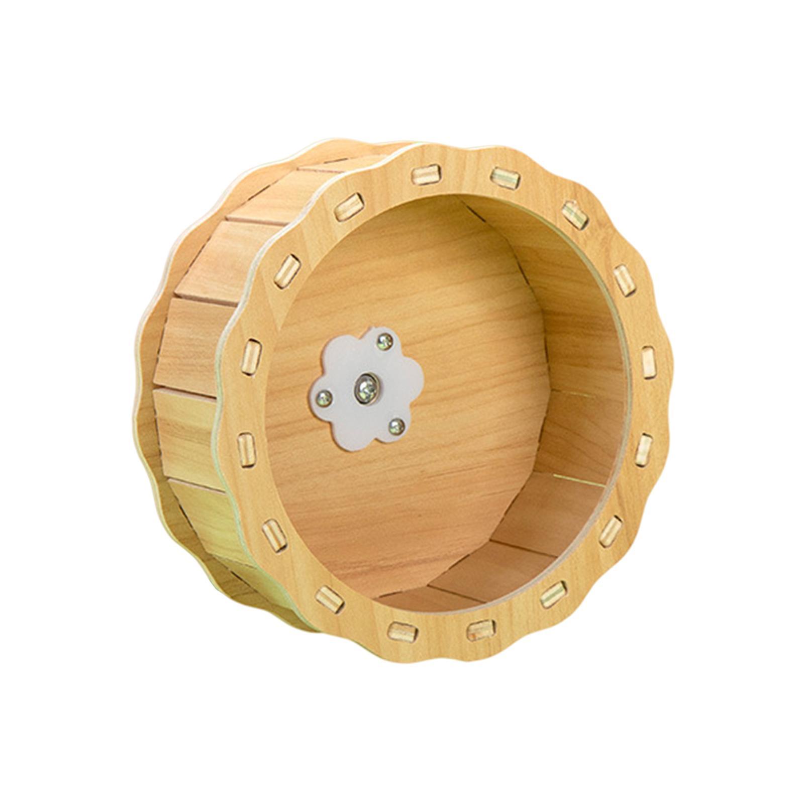 Hamster Running Wheels Mute Wooden Rotary Runner for Hedgehog Ferret Hamster