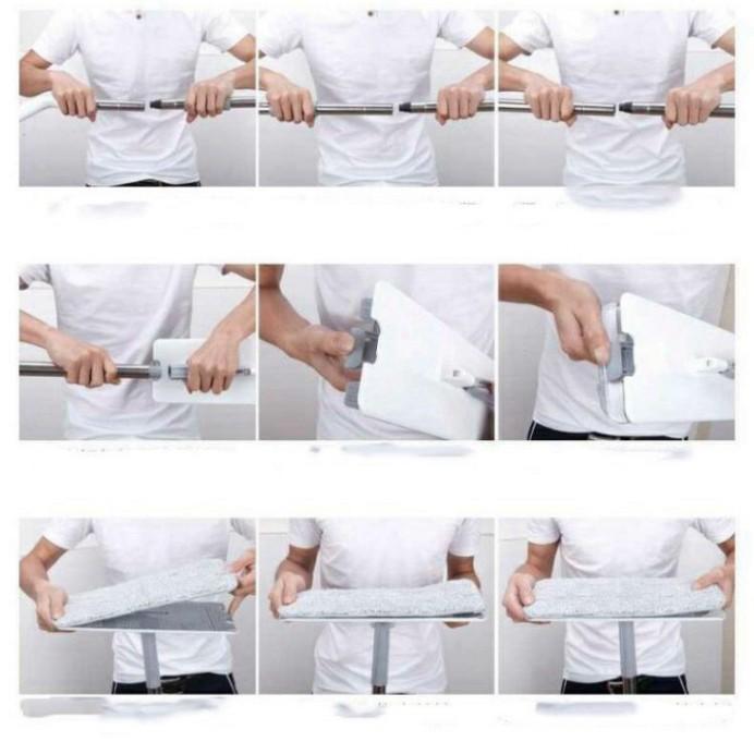 Cây lau nhà tự vắt megahome, bộ lau nhà 2 ngăn hàng Việt Nam chất lượng cao