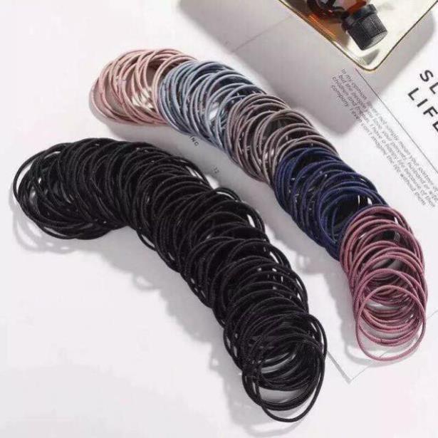 Giá rẻ SET 100 DÂY BUỘC TÓC NỮ NHIỀU MÀU hs h340