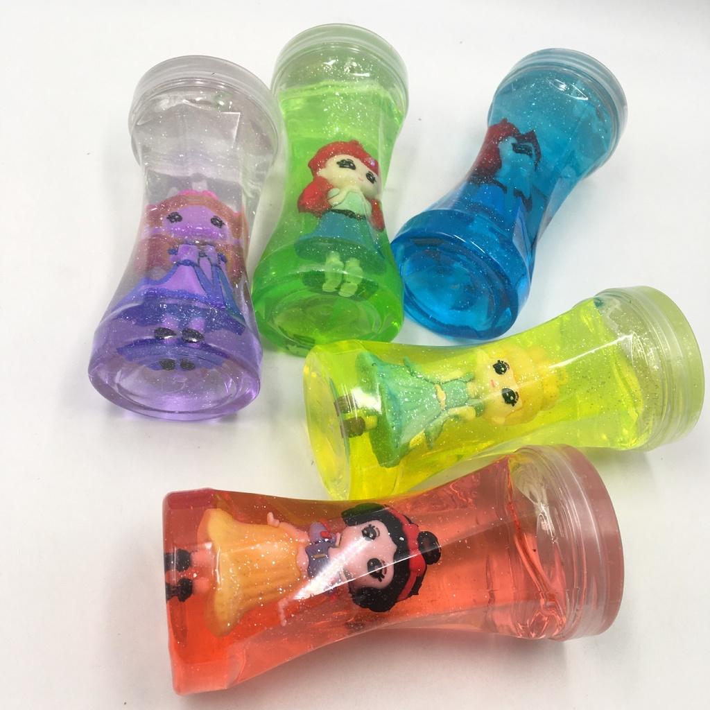 Slime dạng xoắn charm công chúa búp bê 9 màu cực đẹp Đồ chơi hũ slam chất nhờn ma quái squishy