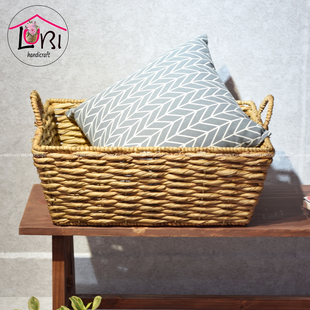 Lubihandicraft - Sọt đựng đồ đan lục bình côn đáy - mộc mạc, tinh tế