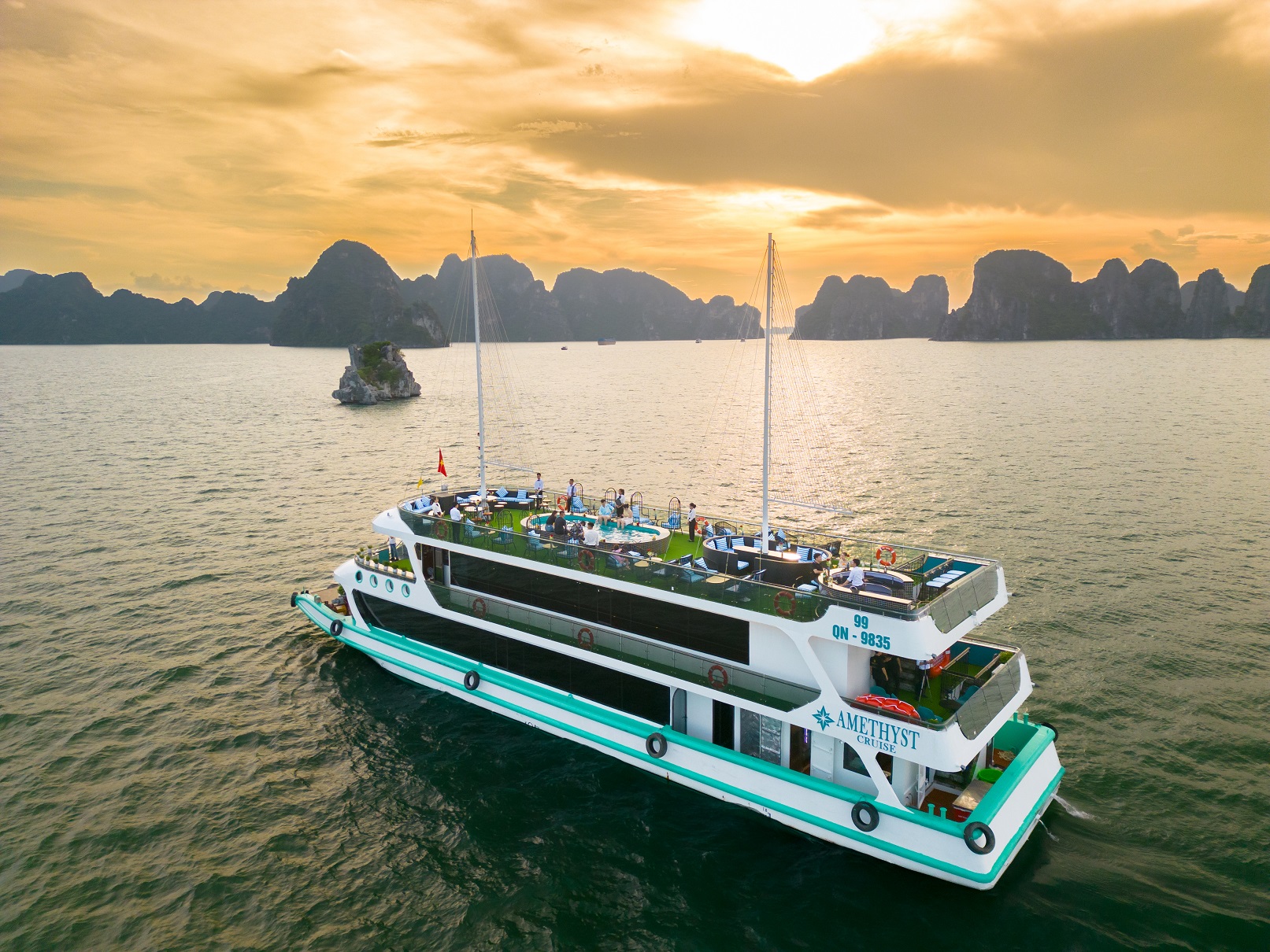 [1N] DU THUYỀN THƯỢNG HẠNG 5 SAO AMETHYST CRUISE - ĐI XE LIMOUSINE - KHỞI HÀNH HẰNG NGÀY