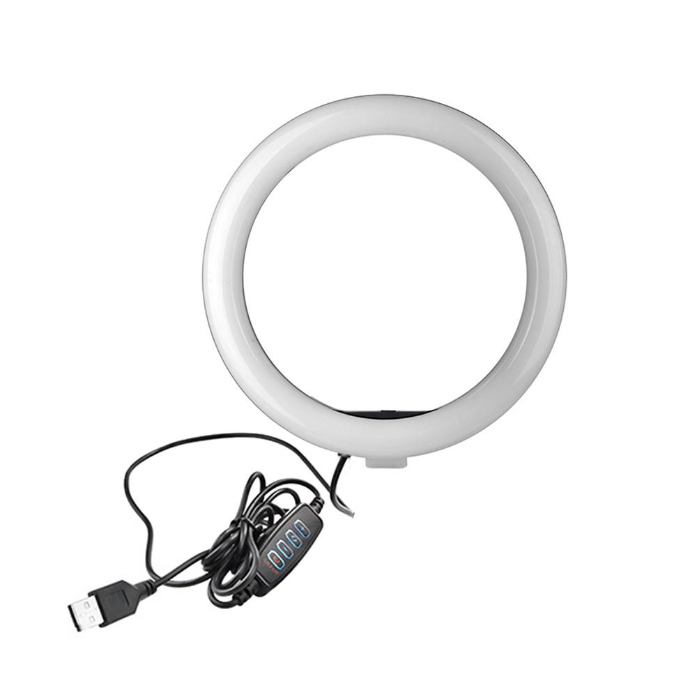 Đèn LED vòng 10 inch Ánh sáng làm đẹp điều chỉnh độ sáng 3 chế độ 3000K-6500K USB cung cấp năng lượng với Bộ điều hợp đầu bóng - Đèn vòng & Bộ chuyển đổi đầu bi & Giá đỡ & Chân máy