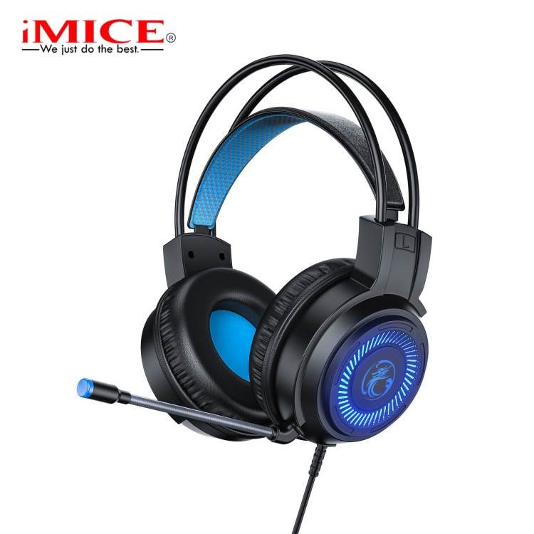 Tai Nghe Có Dây Chụp Tai IMICE HD-480 Apedra Đèn Led RGB Có Mic HD Voice Âm Thanh Chất Lượng Cao Chùm Kín Cách Âm Êm Tai Nghe Nhac Chơi Game Dùng Lâu Không Đau - Hàng Chính Hãng