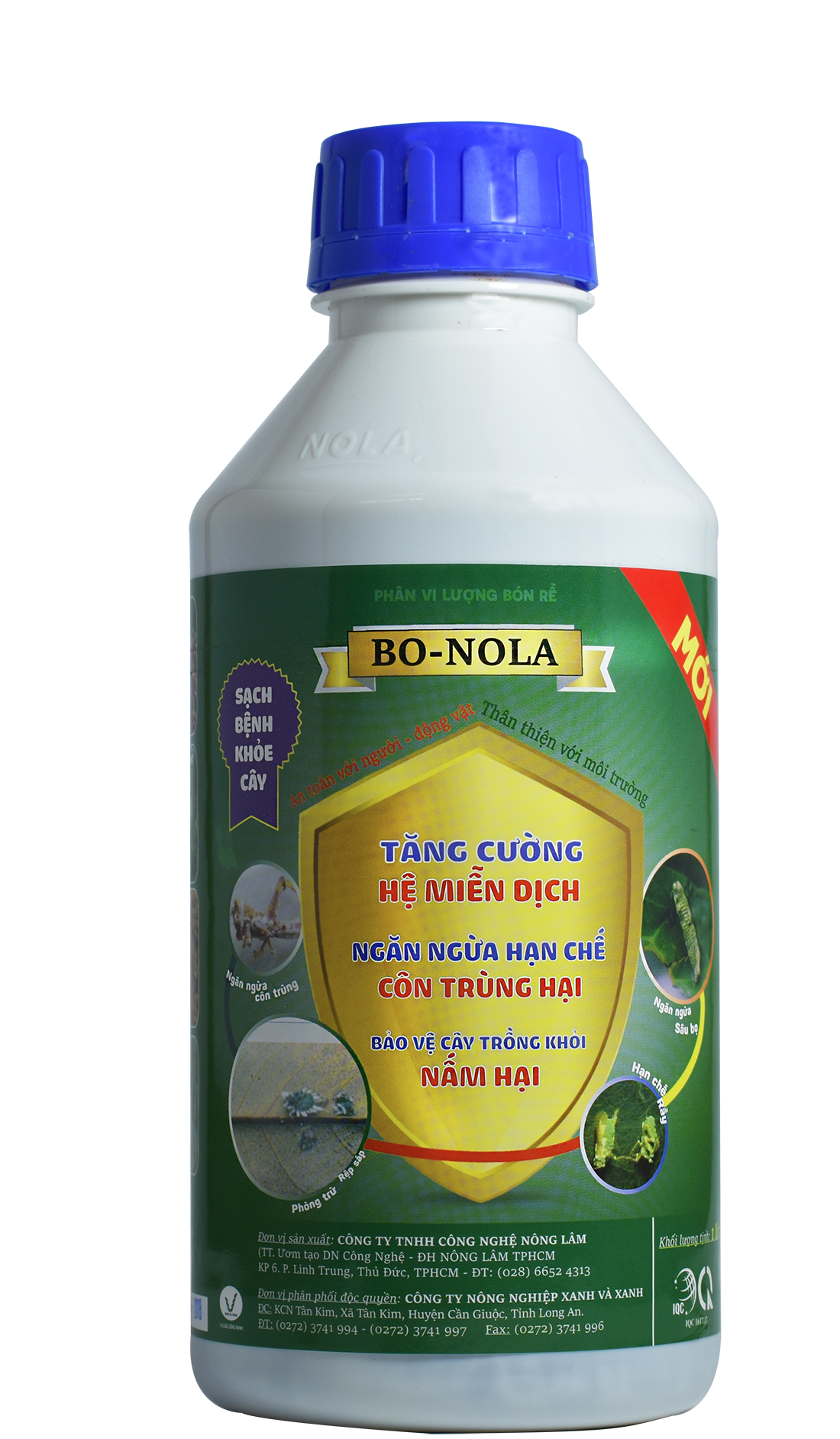 Chế phẩm Bonola - Trichoderma Bacillus - dạng nước - 1L - phòng trừ bệnh do nấm hại gây ra, kích thích bộ rễ phát triển, giúp đất tơi xốp