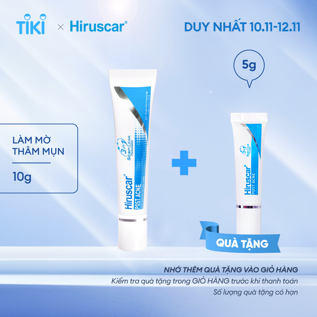 Gel Chăm Sóc Sẹo Mụn Và Mụn Thâm Hiruscar Post Acne 10G