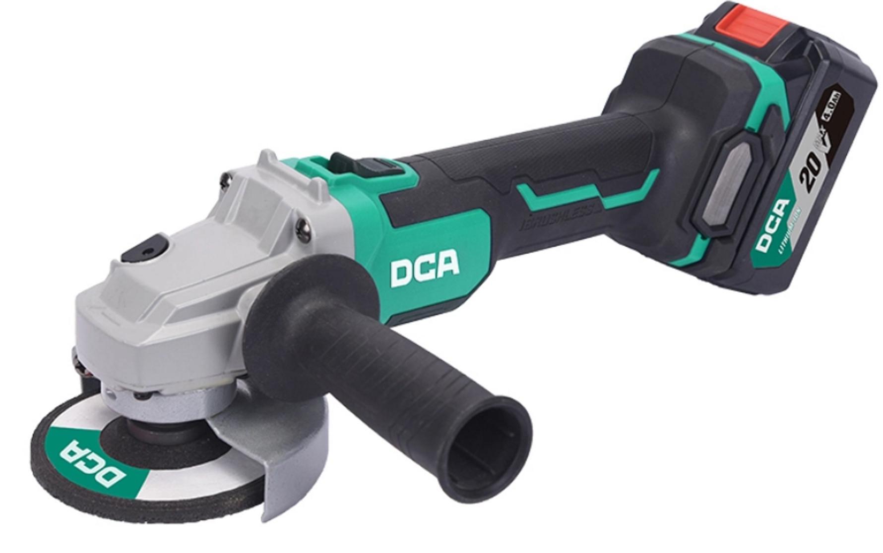 MÁY MÀI GÓC KHÔNG CHỔI THAN DÙNG PIN 20V/4.0AH DCA ADSM03-125DM - HÀNG CHÍNH HÃNG