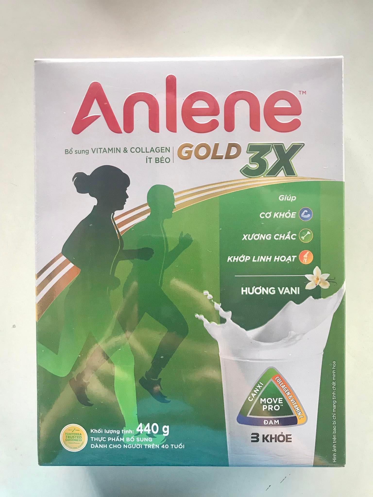 Sữa Bột Anlene Gold Movepro Hương Vanilla (Hộp Giấy 440g)