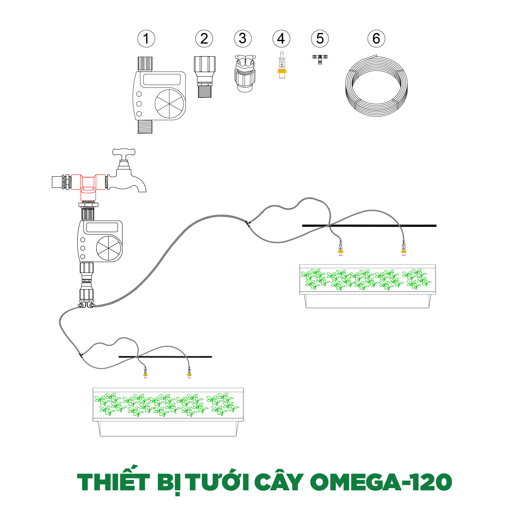Thiết bị tưới cây OMEGA-120
