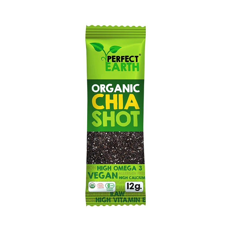 Hạt Chia Hữu Cơ - Tép 12g Tiện Dụng - Perfect Earth Organic Chia Seeds 