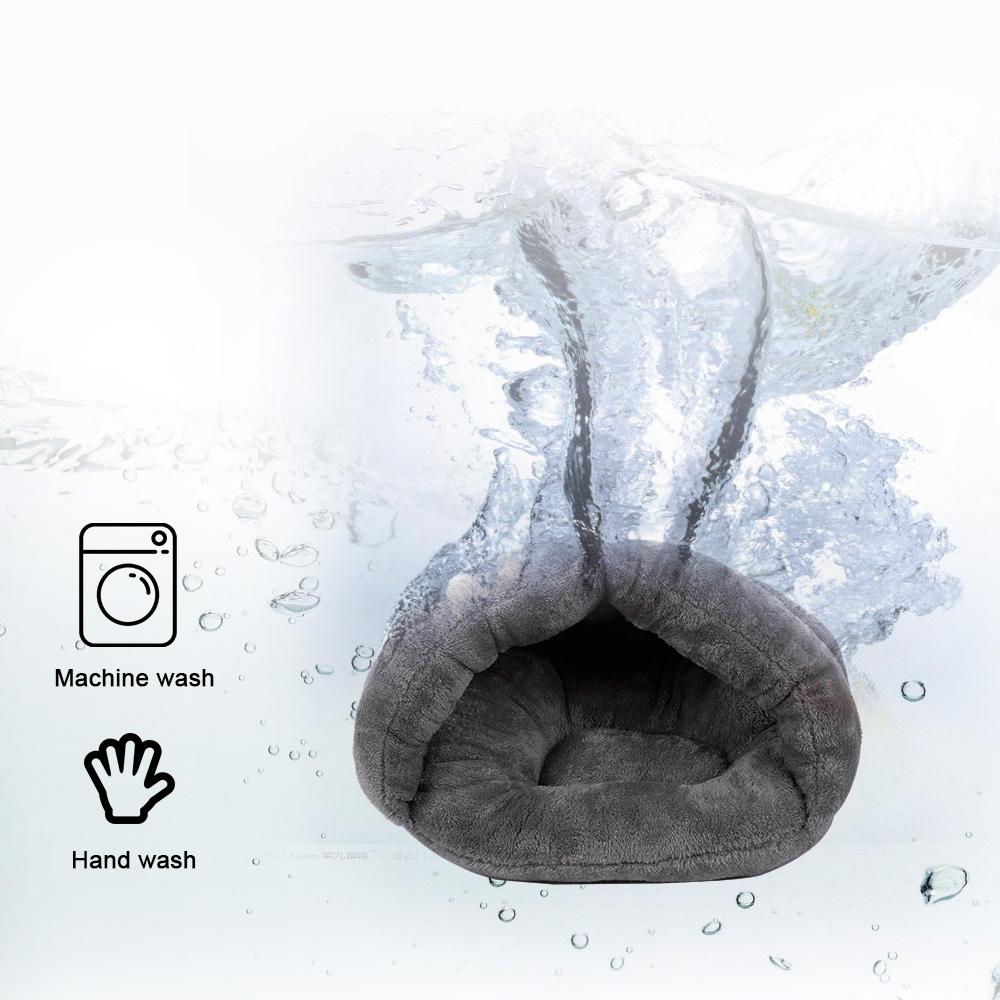 Giường ngủ cho mèo được làm từ bông PP và nhung mềm,ấm áp thoải mái