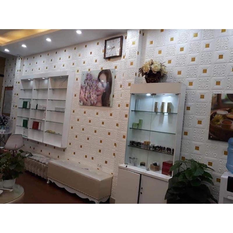 Xốp dán tường giả da hoa văn siêu sang tấm to kích thước 70 x 70 cm