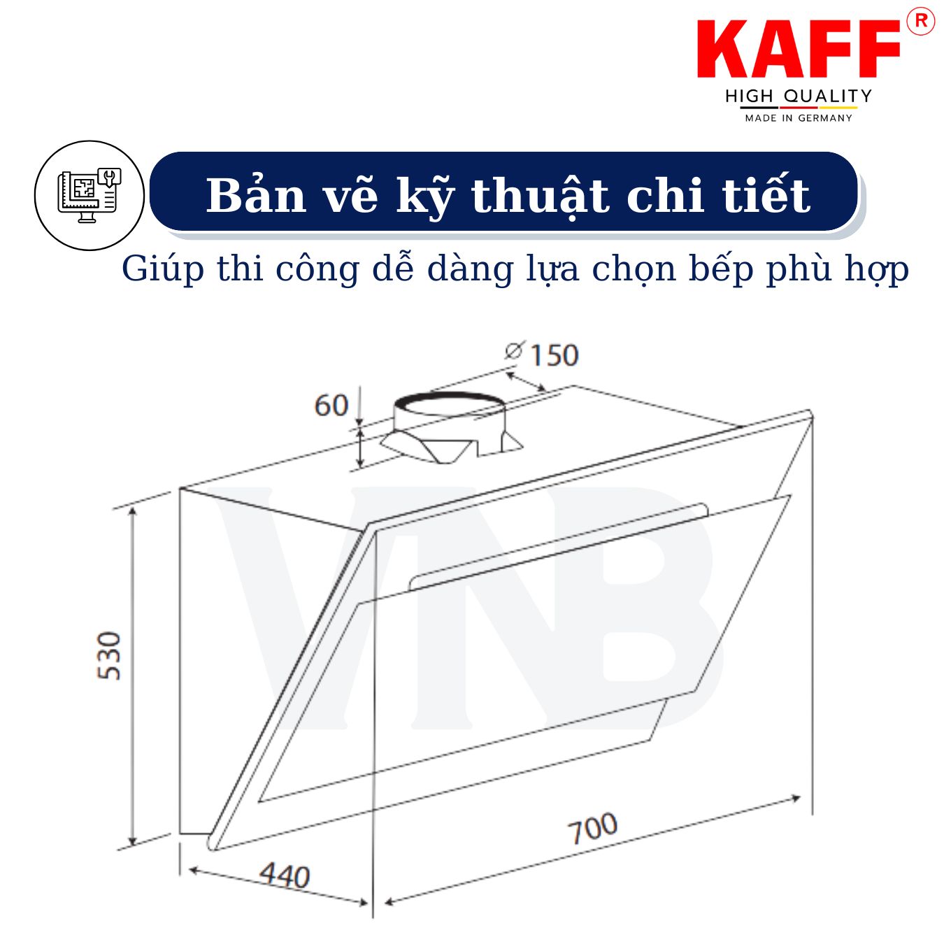 Máy hút mùi kính phẳng dạng TV cảm ứng _ điều khiển từ xa 700mm KAFF KF_LUX_AT70FH_BK Tặng bộ lọc than thay thế _ Hàng Chính Hãng