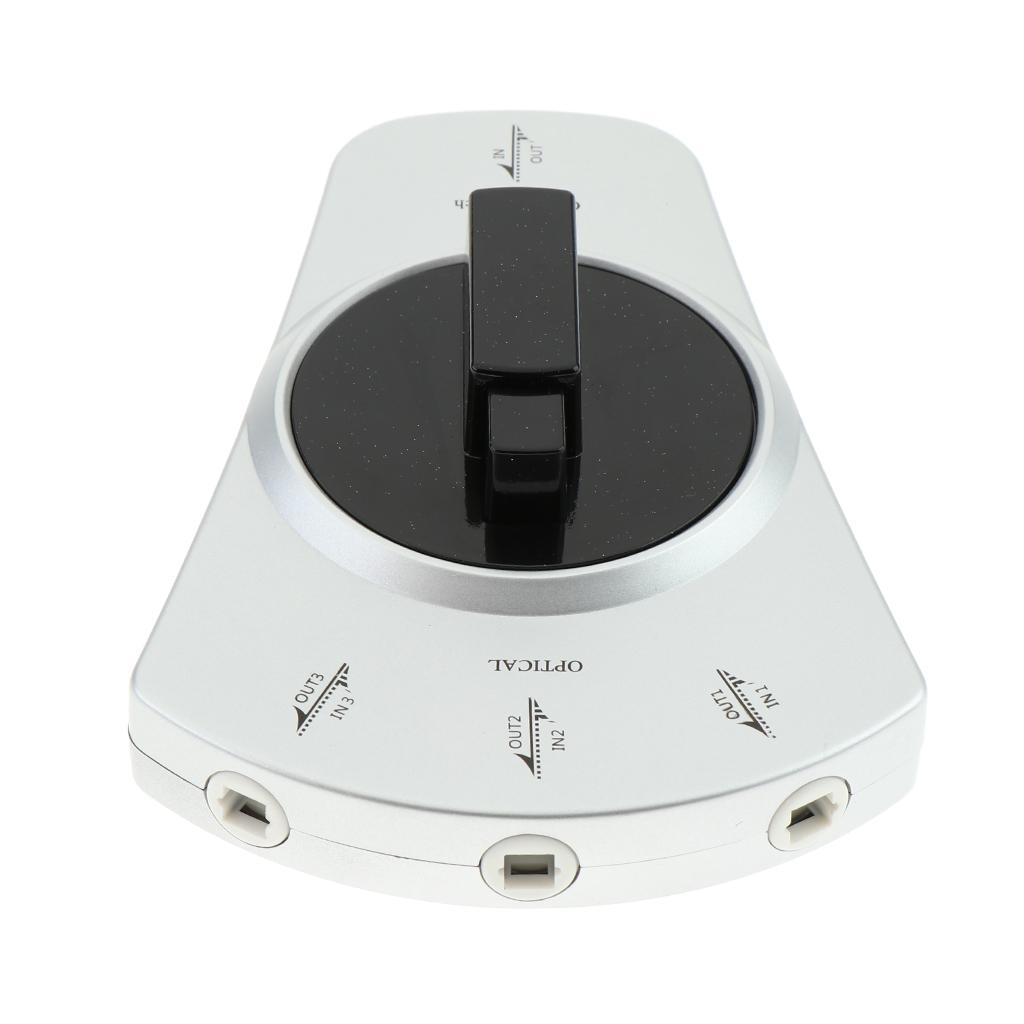 1 to 3 Toslink Digital Optical Audio 3 Way Selector Switcher Splitter Hub