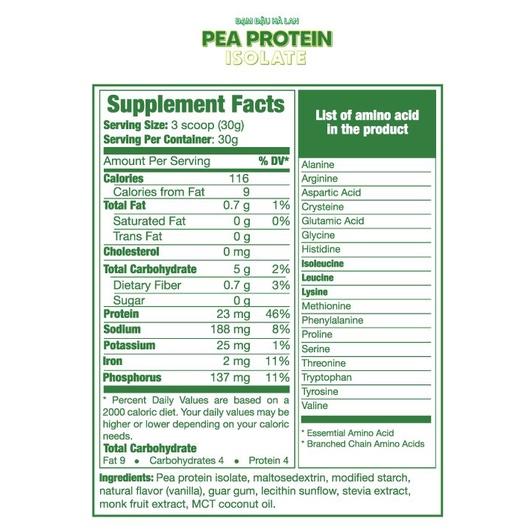 Pea Protein Isolate - Bột đạm đậu Hà Lan bổ sung Protein cho người ăn chay