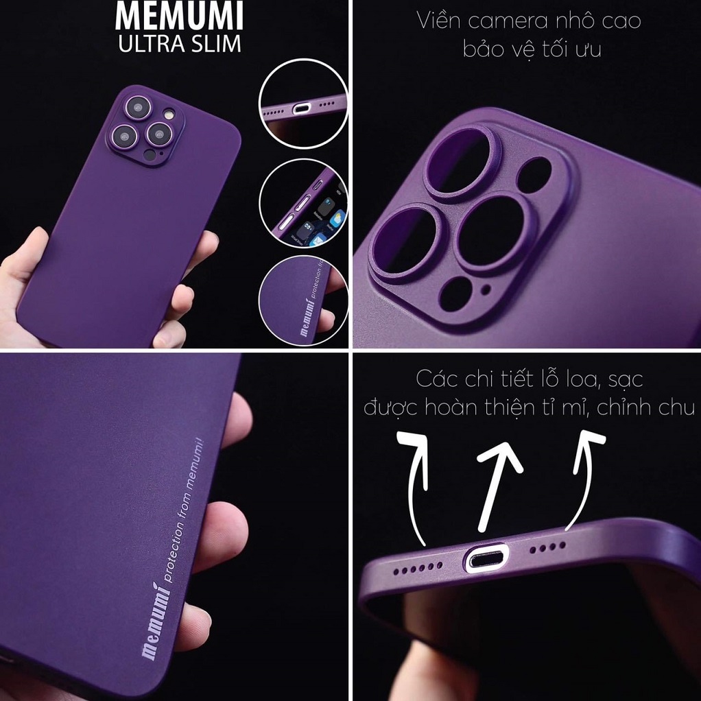 Ốp lưng Memumi siêu mỏng 0.3mm cao cấp dành cho iPhone 14 Pro, 14 Pro Max ( hàng chính hãng)
