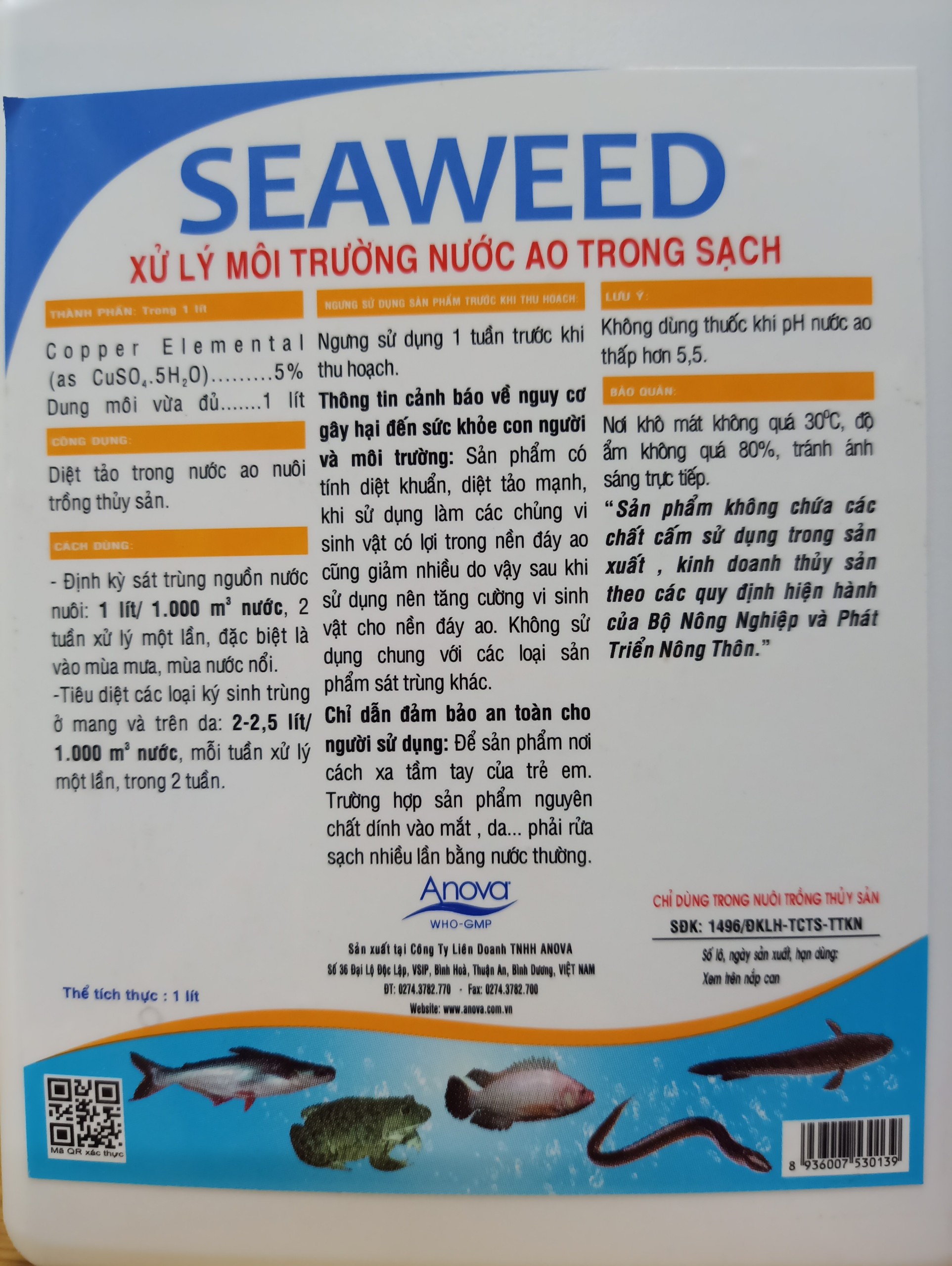 Thuốc diệt ngoại kí sinh cho cá Anova Seaweed