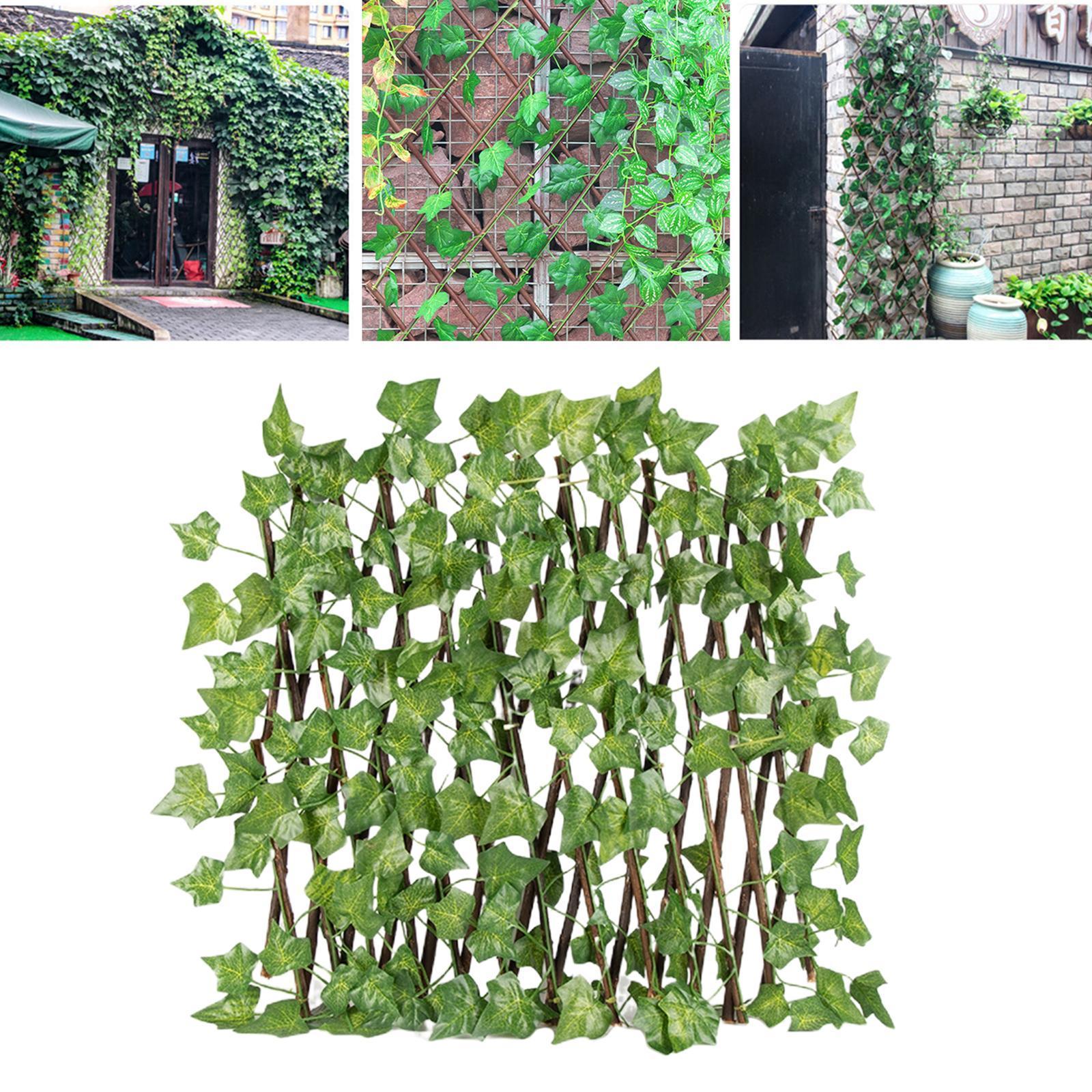 2pcs Retractable Garden Fence Trellis Privacy Screen Outdoor Backyard Decor