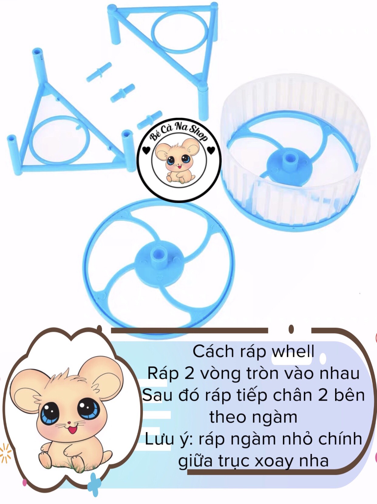 Wheel chạy lớn 15cm cho hamster, bánh xe tập thể dục