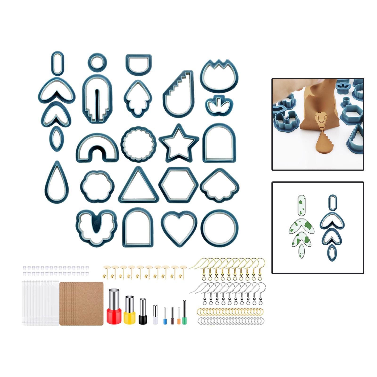 Polymer Clay Set Jump Rings for Jewelry Making Polymer Clay Earring Blue