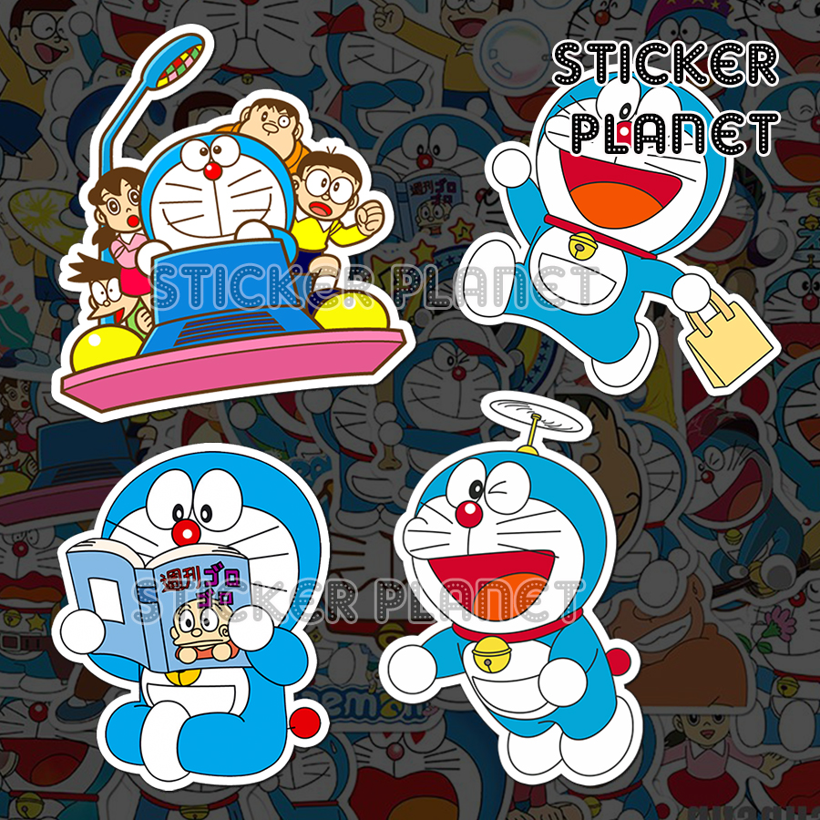 Sticker  Doraemon decal dán laptop , điện thoại hình dán trang trí