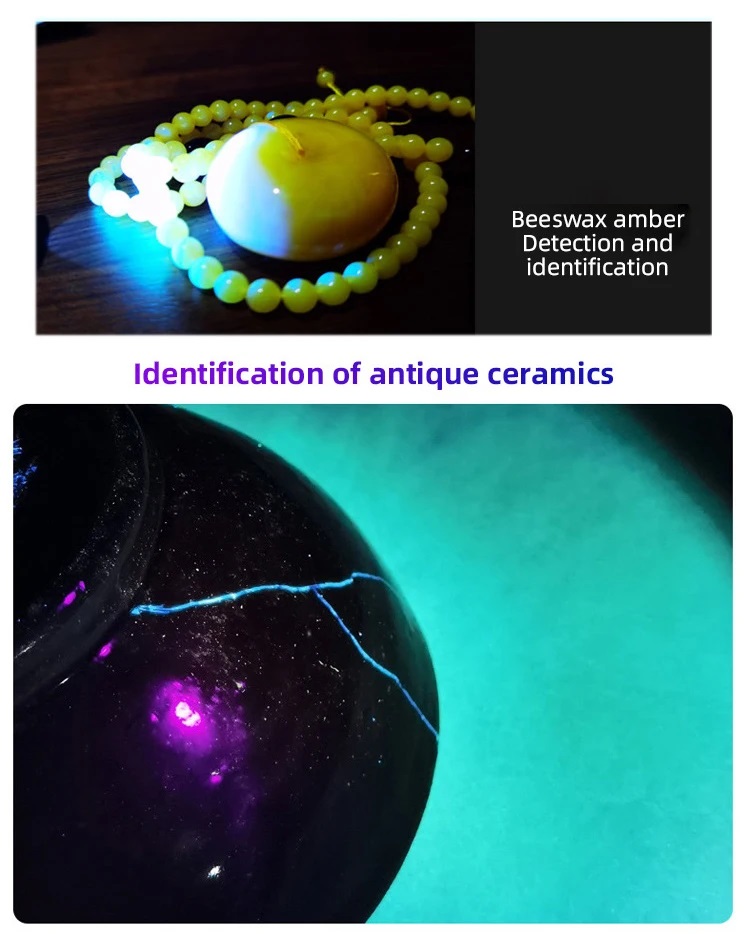 Đèn pin sạc cầm tay tia cực tím (UV) cao cấp Terino D6000-UV (365nm, 120W)- Hàng chính hãng