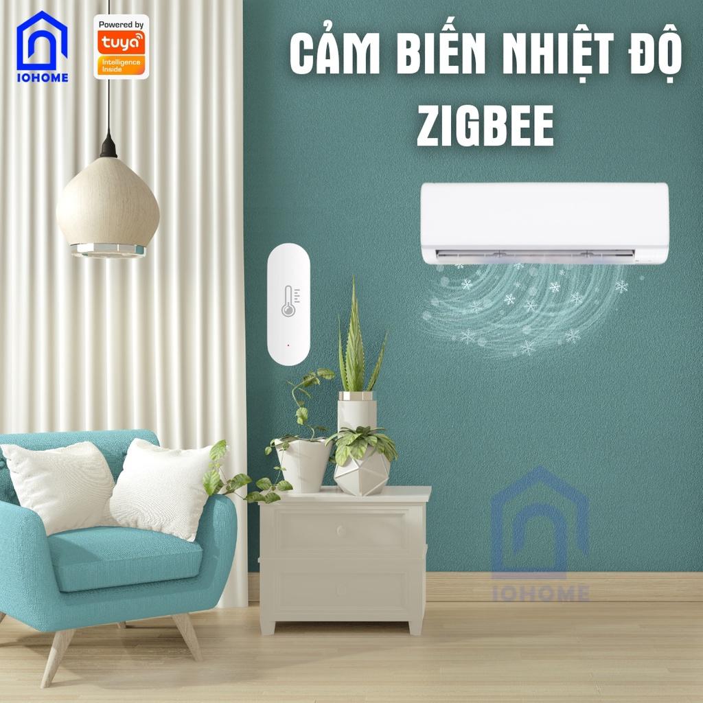 Cảm biến nhiệt độ độ ẩm thông minh tích hợp cảm biến độ ẩm Zigbee dùng app Tuya/ Smart life kèm 2 viên Pin AAA