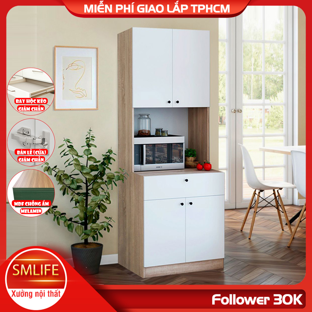 Tủ đựng đồ nhà bếp gia đình thiết kế đẹp SMLIFE Darch