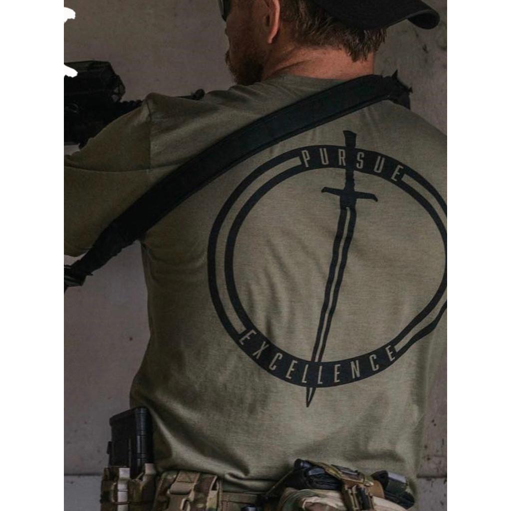 Áo thun Warfighter Pursue_chiến thuật - xám, xám