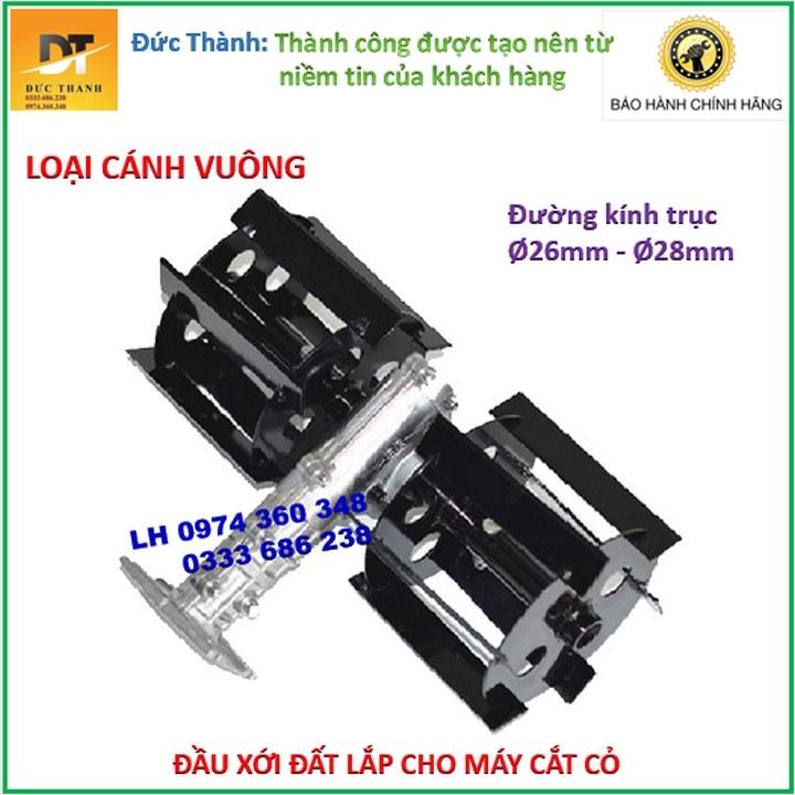 Đầu xới đất cánh vuông. Dùng cho máy cắt cỏ