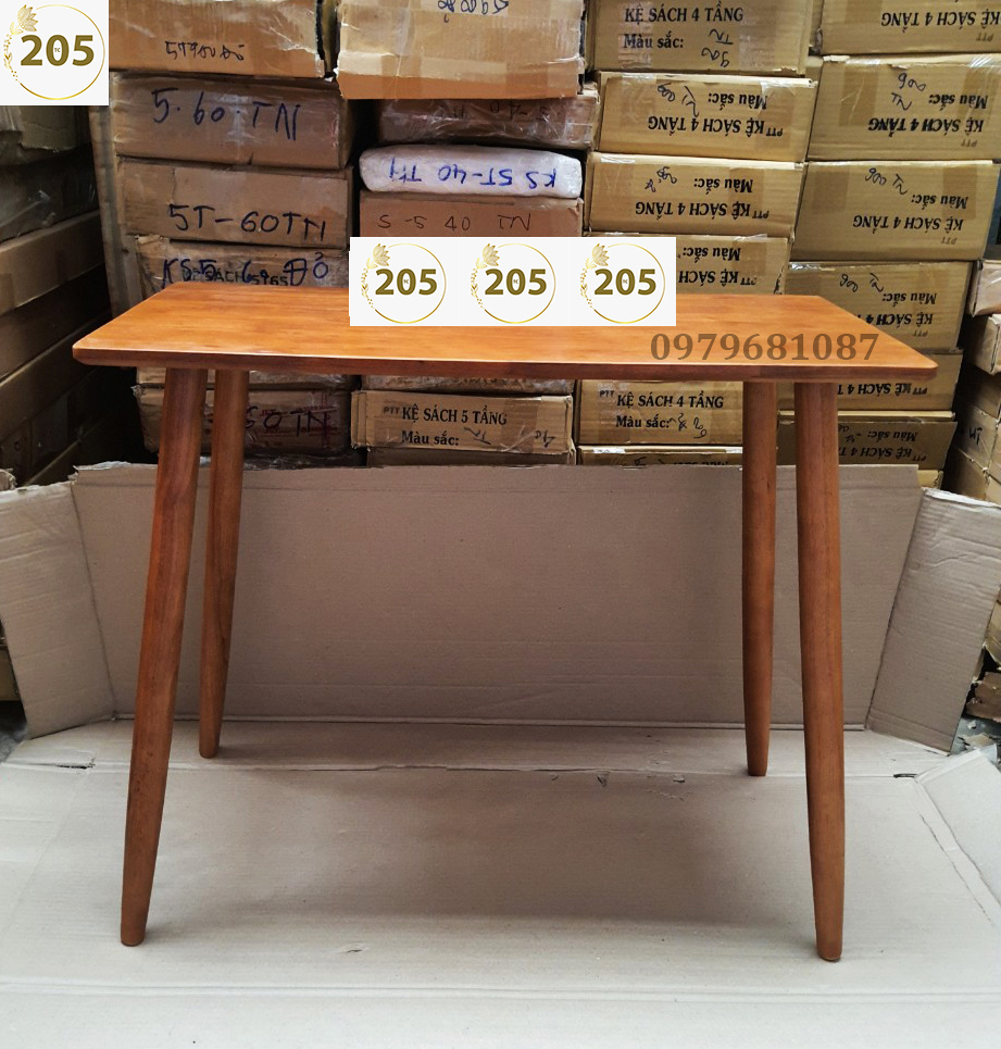 BÀN LÀM VIỆC, BÀN HỌC 80x40x75 cm GỖ CAO SU 100% - 205 TC Rubber Hard Wood Desk - 0979681087