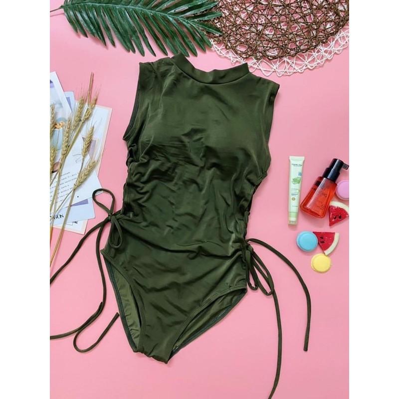 Bikini khoét eo đan dây kín đáo 3 màu