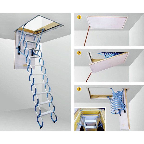 Thang gác xép bền chắc, tiện dụng, đẹp mắt, tiết kiệm không gian, chính hãng Nikita