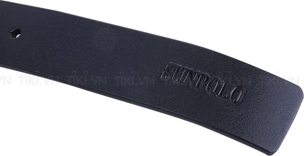 Dây nịt nam da bò đầu khóa Inox kim xỏ lỗ SUNPOLO BELT03