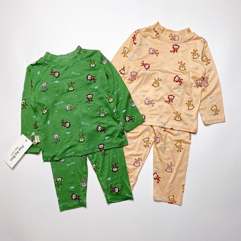 Bộ thun cotton lạnh cổ 3 phân họa tiết ngộ nghĩnh cho bé 7-18kg️HÀNG ĐẸP️