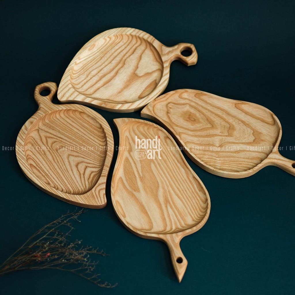 Khay gỗ chiếc lá - khay gỗ decor - Wooden tray