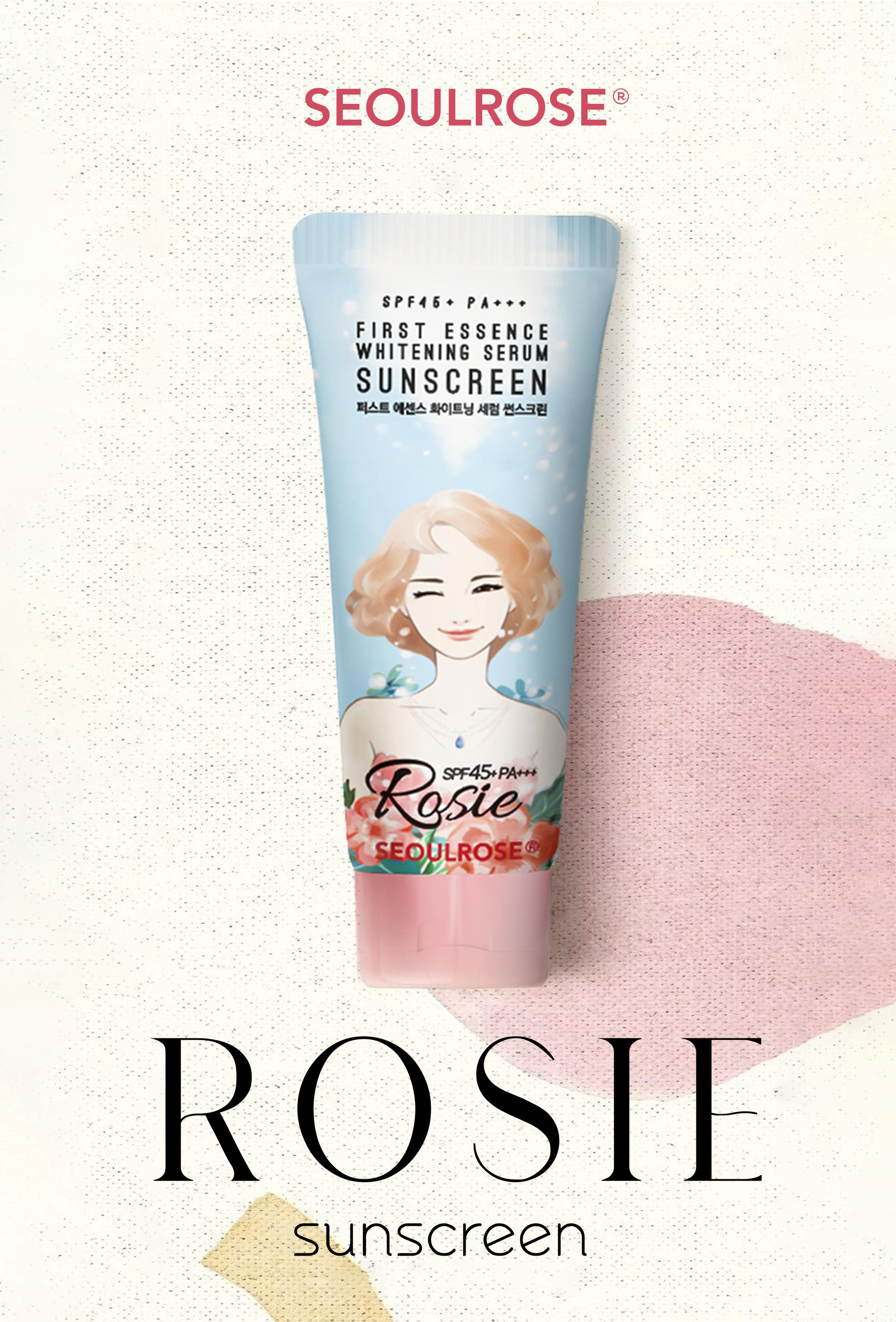 Kem Chống Nắng Rosie Seoul Rose First Essence Whitening Serum Sunscreen