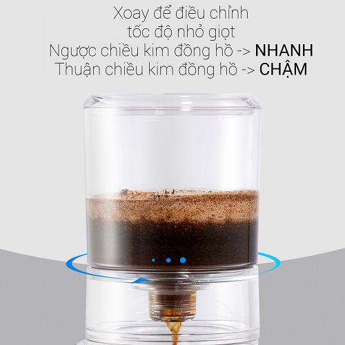 Bộ pha cà phê đá lạnh Cold Drip hình trụ 800ml CAFE DE KONA