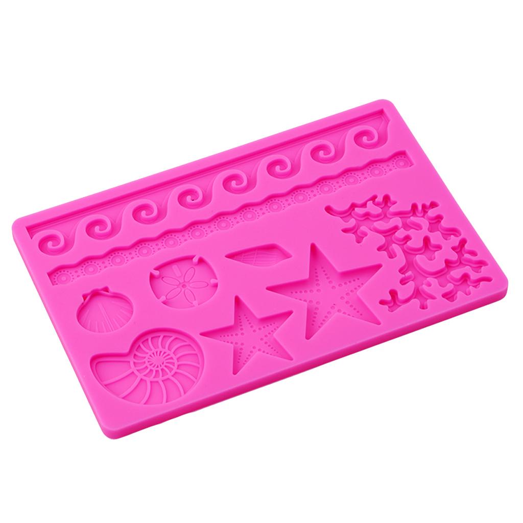 DIY 3D Ocean World Silicone Mold Fondant Cake Decorating Sugarcraft Mould