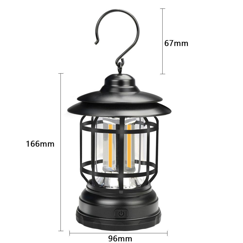 Outdoor Retro Campsite Lantern COB Camping Light Portable LED Emergency Lamp
