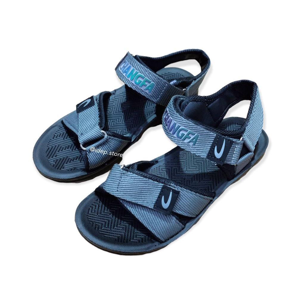 Giày sandal nam quai chéo vải dù đế da PU siêu bền đi làm, đi học đi mưa SH13 iDÉP- GL068