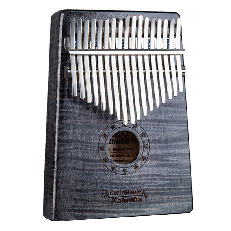 Đàn Kalimba 17 Phím Gỗ Phong Vân Hổ Gecko MC-B Kèm Hộp Đựng - Nâu Đen