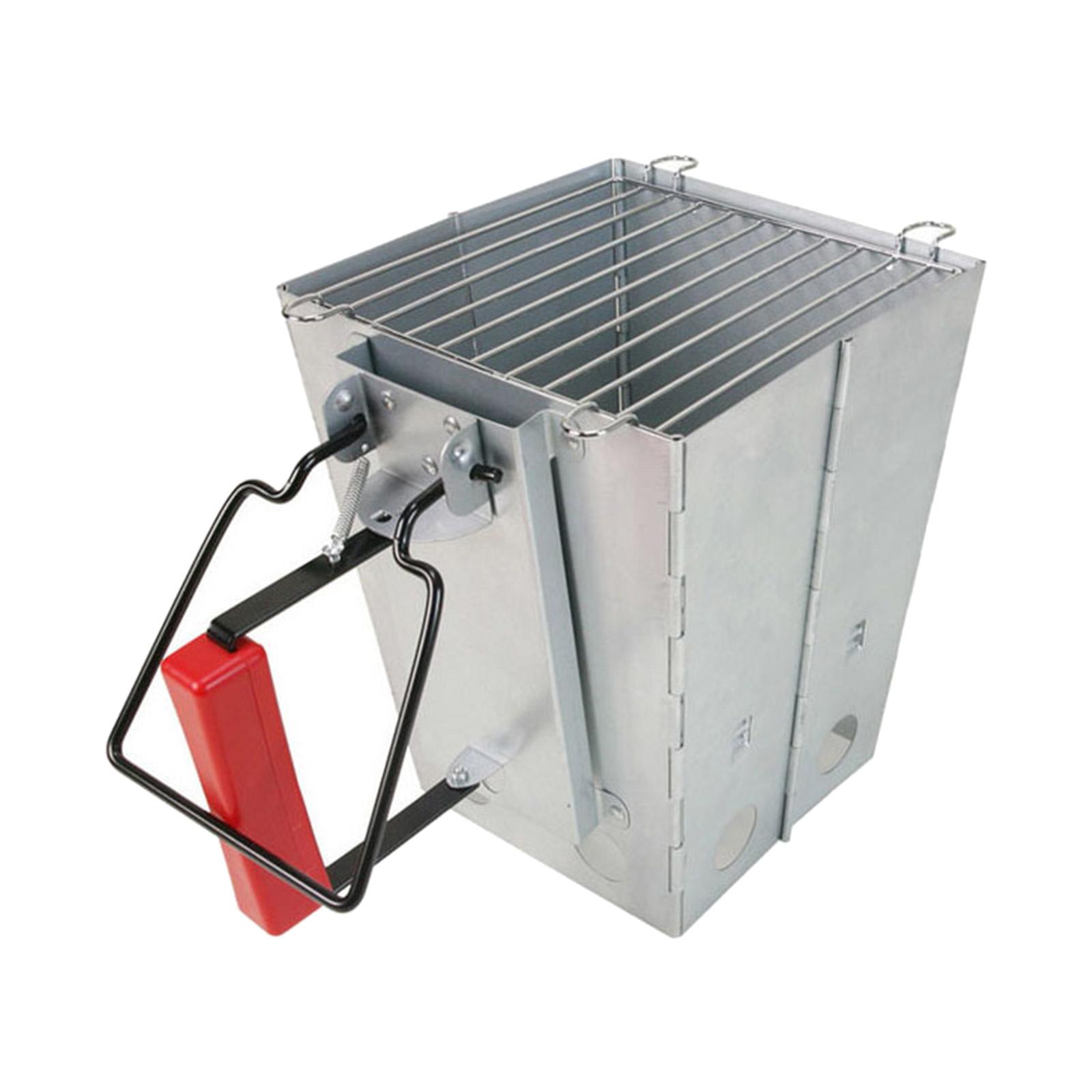 BBQ Charcoal Chimney Starter Camping Quick Grill Lighter Compact Foldable