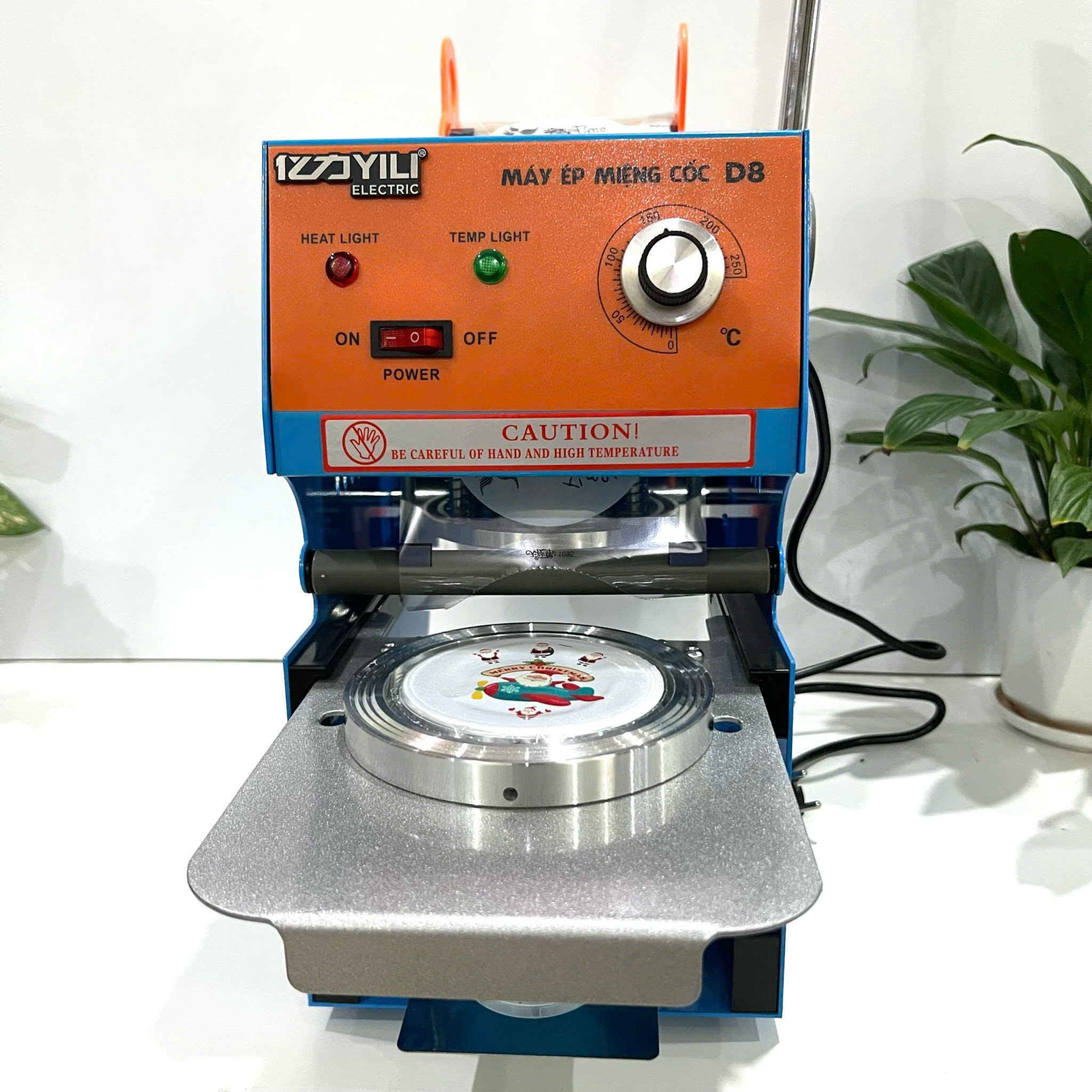 Máy Ép Miệng Ly, Máy Dán Màng Cốc Trà Sữa, Hoa Quả, Sinh Tố, Cà Phê YILI D8 - HÀNG NHẬP KHẨU