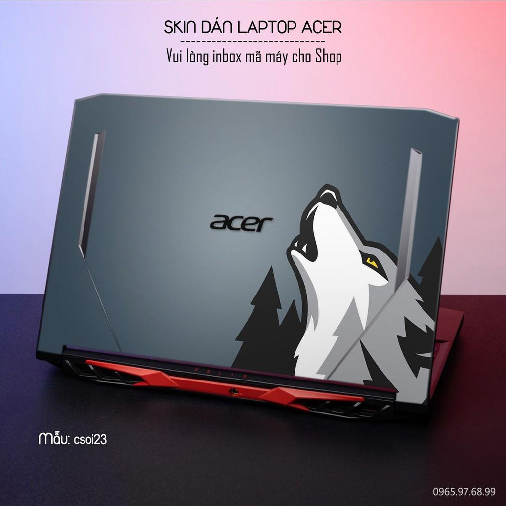 Skin dán Laptop Acer in hình sói tuyết (inbox mã máy cho Shop)