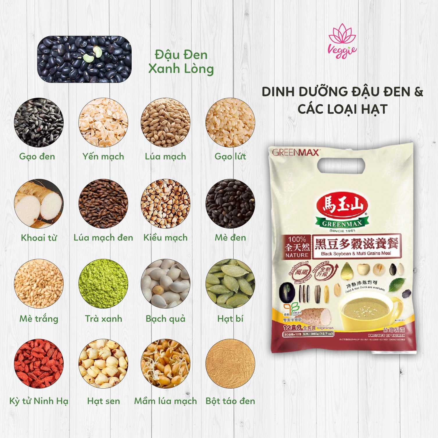 BỘT DINH DƯỠNG ĐẬU ĐEN VÀ CÁC LOẠI HẠT