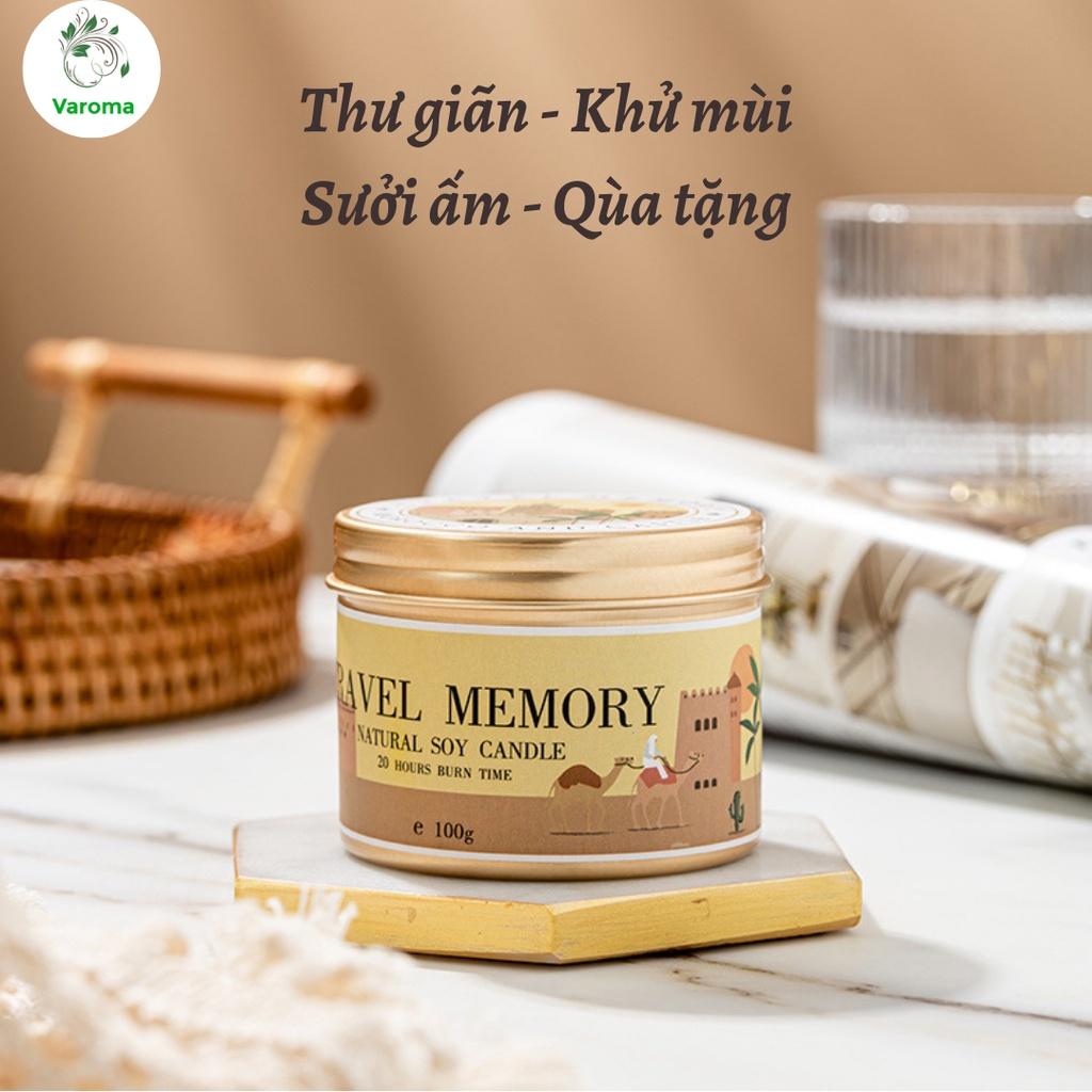 Nến Thơm Phòng TRAVEL MEMORY Phụ Kiện Decor Thiên Nhiên Khử Mùi Thơm Phòng Ngủ Cao Cấp Sang Trọng NEN15